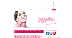 Desktop Screenshot of beautyart-hh.de